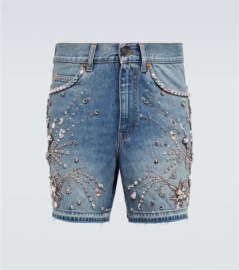 replica gucci denim shorts|gucci denim shorts.